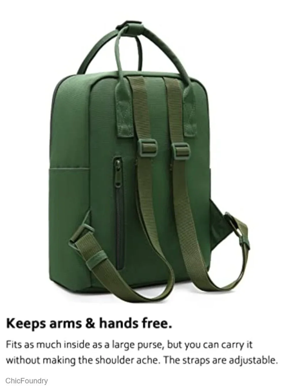 Mini Backpack Purse Hands-Free, Water-Resistant, 10 Pockets, Fits iPad